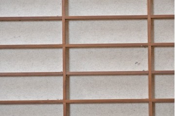 ヴィンテージ建具　昭和中期　格子が規則正しく並ぶシンプルな障子窓4枚セット　(R-090711)
