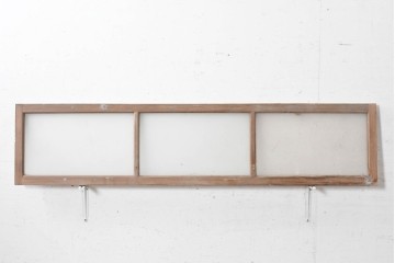 ヴィンテージ建具　昭和中期　シンプルな格子デザインの明り取り1枚　(R-090712)