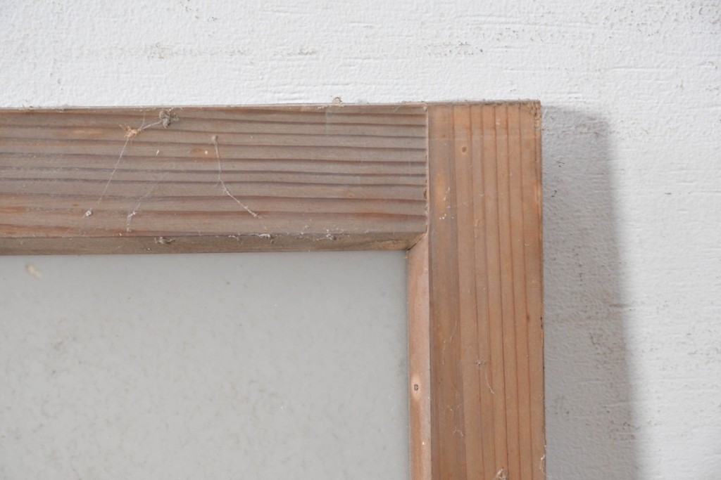 ヴィンテージ建具　昭和中期　シンプルな格子デザインの明り取り1枚　(R-090712)