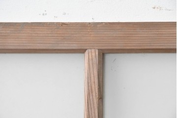 ヴィンテージ建具　昭和中期　シンプルな格子デザインの明り取り1枚　(R-090712)