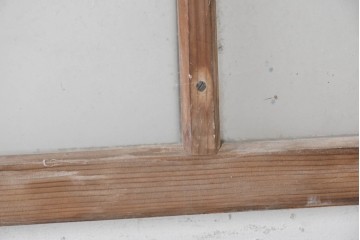 ヴィンテージ建具　昭和中期　シンプルな格子デザインの明り取り1枚　(R-090712)
