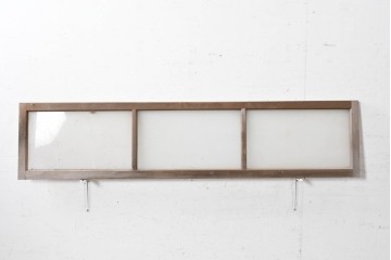 ヴィンテージ建具　昭和中期　シンプルな格子デザインの明り取り1枚　(R-090712)