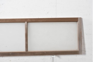 ヴィンテージ建具　昭和中期　シンプルな格子デザインの明り取り1枚　(R-090712)