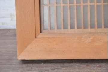 ヴィンテージ建具　昭和後期　細身の桟で多彩な幾何学模様を表した欄間2枚セット　(R-090715)