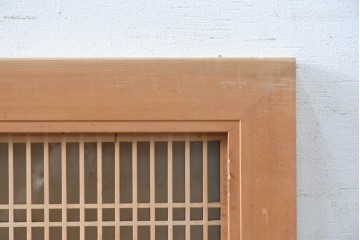 ヴィンテージ建具　昭和後期　細身の桟で多彩な幾何学模様を表した欄間2枚セット　(R-090715)