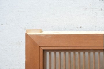 ヴィンテージ建具　昭和後期　細身の桟で多彩な幾何学模様を表した欄間2枚セット　(R-090715)