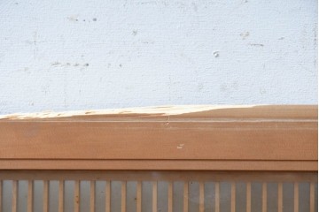 ヴィンテージ建具　昭和後期　細身の桟で多彩な幾何学模様を表した欄間2枚セット　(R-090715)