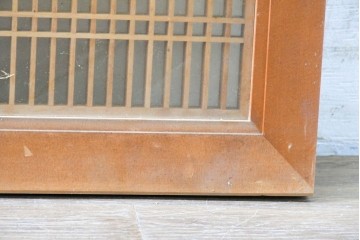ヴィンテージ建具　昭和後期　細身の桟で多彩な幾何学模様を表した欄間2枚セット　(R-090715)