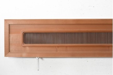 ヴィンテージ建具　昭和中期　細かな縦格子と木目が端正な欄間2枚セット　(R-090717)
