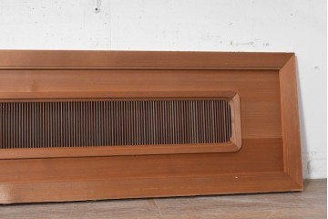 ヴィンテージ建具　昭和中期　細かな縦格子と木目が端正な欄間2枚セット　(R-090717)