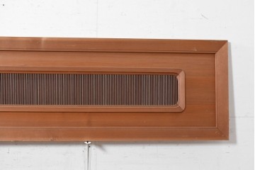 ヴィンテージ建具　昭和中期　細かな縦格子と木目が端正な欄間2枚セット　(R-090717)