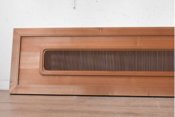 ヴィンテージ建具　昭和中期　細かな縦格子と木目が端正な欄間2枚セット　(R-090717)