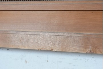 ヴィンテージ建具　昭和中期　細かな縦格子と木目が端正な欄間2枚セット　(R-090717)
