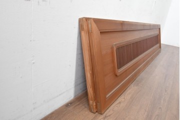 ヴィンテージ建具　昭和中期　細かな縦格子と木目が端正な欄間2枚セット　(R-090717)