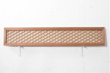 ヴィンテージ建具　昭和中期　菱形模様の組子が連なる欄間1枚　(R-090720)