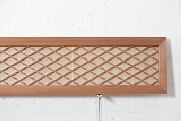 ヴィンテージ建具　昭和中期　菱形模様の組子が連なる欄間1枚　(R-090720)