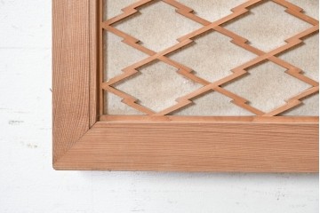 ヴィンテージ建具　昭和中期　菱形模様の組子が連なる欄間1枚　(R-090720)