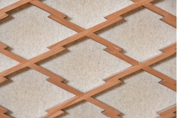 ヴィンテージ建具　昭和中期　菱形模様の組子が連なる欄間1枚　(R-090720)