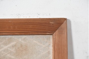 ヴィンテージ建具　昭和中期　細やかに組み上げた井筒割菱が美しい組子欄間1枚　(R-090721)