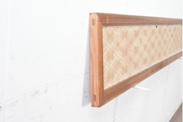 ヴィンテージ建具　昭和中期　細やかに組み上げた井筒割菱が美しい組子欄間1枚　(R-090721)