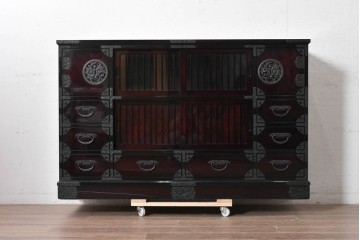 中古　美品　空間に圧倒的な和の存在感を与えるサイドボード　(R-090732)