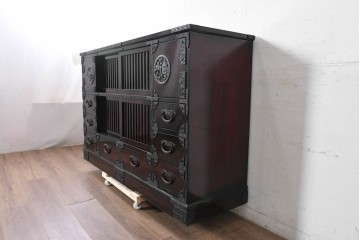 中古　美品　空間に圧倒的な和の存在感を与えるサイドボード　(R-090732)