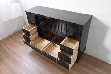 中古　美品　空間に圧倒的な和の存在感を与えるサイドボード　(R-090732)
