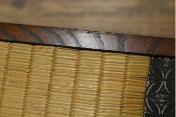 中古　駿河民芸　和の空間に馴染む畳座面のスツール4脚セット　(R-090734)