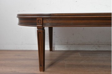 中古　maruni(マルニ木工)　地中海ロイヤルシリーズ(ROYAL)　天板の木目と繊細なライン装飾が美しいセンターテーブル 　定価約22万円　(R-090739)