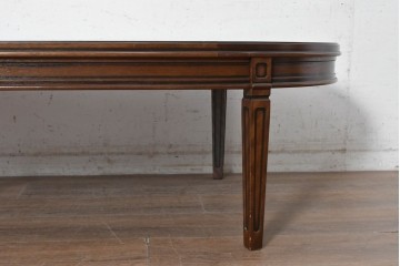 中古　maruni(マルニ木工)　地中海ロイヤルシリーズ(ROYAL)　天板の木目と繊細なライン装飾が美しいセンターテーブル 　定価約22万円　(R-090739)