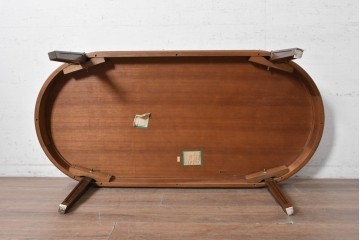 中古　maruni(マルニ木工)　地中海ロイヤルシリーズ(ROYAL)　天板の木目と繊細なライン装飾が美しいセンターテーブル 　定価約22万円　(R-090739)