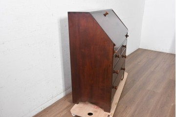 和製ヴィンテージ　美品　松本民芸家具　#308型　収納力のある上品なライティングビューロー　定価約45万円　(R-090751)