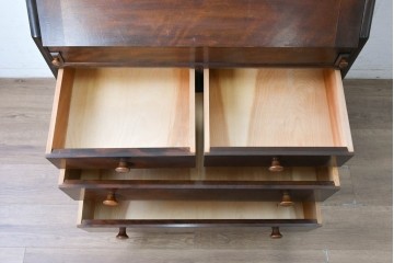 和製ヴィンテージ　美品　松本民芸家具　#308型　収納力のある上品なライティングビューロー　定価約45万円　(R-090751)
