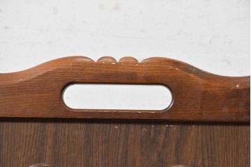 和製ヴィンテージ　昭和後期　希少な廃番品!!　オールドカリモク　カリモク家具(karimoku)　木の温もりを感じるレトロなスリッパラック　(R-090754)