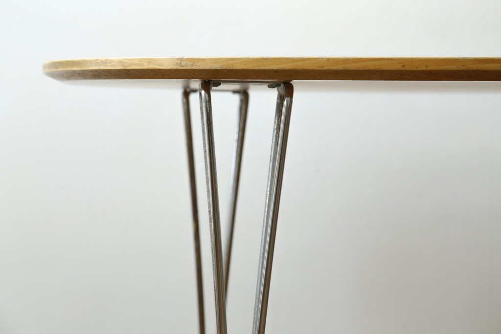 デンマークヴィンテージ　FRITZ HANSEN(フリッツハンセン)　数学的曲線が美しいスーパー楕円テーブル　現行定価約38万円　(R-090755)