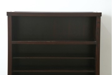 中古　美品　タモ材　端正な縦格子が魅力の和モダンな戸棚　(R-090763)