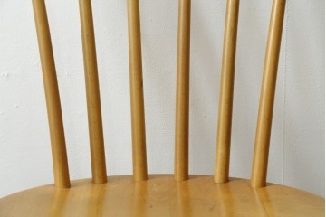 和製ヴィンテージ　秋田木工　ハンナチェア　すっきりとしたウィンザースタイルのダイニングチェア2脚セット　(R-090771)