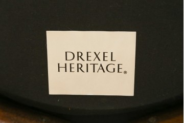 中古　美品!!　DREXEL HERITAGE(ドレクセルヘリテイジ)　Cameo Classics(キャメオクラシックス)　マホガニー材　ラタン編みと花柄ファブリックが上品なアームチェア　定価約35万円　(R-090773)