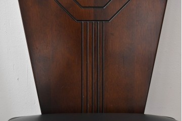 中古　廃番モデル　星野民芸(星野民藝)　桜材　個性的なデザインのダイニングチェア2脚セット　(R-090776)