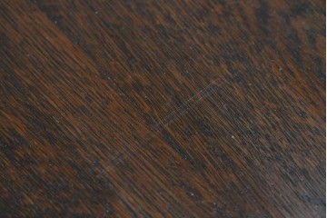 イギリスアンティーク　1920年頃　オーク材　バーリーツイストの支柱と丸鏡がかわいらしいドレッシングチェスト　(R-090786)