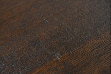 イギリスアンティーク　1920年頃　オーク材　バーリーツイストの支柱と丸鏡がかわいらしいドレッシングチェスト　(R-090786)