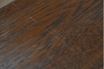 イギリスアンティーク　1920年頃　オーク材　バーリーツイストの支柱と丸鏡がかわいらしいドレッシングチェスト　(R-090786)