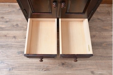 和製ヴィンテージ　北海道民芸家具　上品な佇まいのサイドキャビネット　(R-090788)