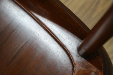 和製ヴィンテージ　螺鈿(ラデン)細工と象嵌が華やかなアームチェア　(R-090798)