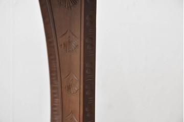 中古　美品　伝統工芸　軽井沢彫　桜の立体的な木彫が美しい花台　(R-090804)
