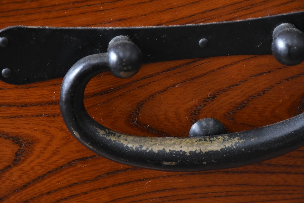 中古　美品　高級品　国産　職人手作り工芸家具　前面(欅材)　内部(桐材)　時代箪笥風チェスト　(R-090805)