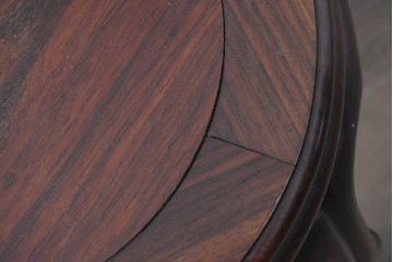 和製ヴィンテージ　高級品!!　紫檀(シタン)材　太鼓型の造形がかわいらしいスツール　(R-090810)