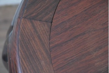 和製ヴィンテージ　高級品!!　紫檀(シタン)材　太鼓型の造形がかわいらしいスツール　(R-090810)