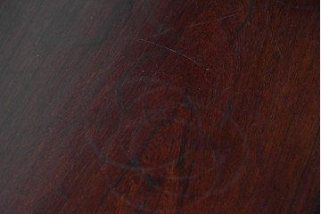 和製ヴィンテージ　昭和中期　紫檀(シタン)材　獅子と牡丹の彫刻が目を引く茶棚　(R-090812)