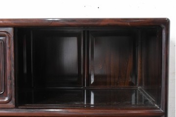 和製ヴィンテージ　美品　シャム柿材　濃淡豊かな木目が美しい茶箪笥　(R-090813)